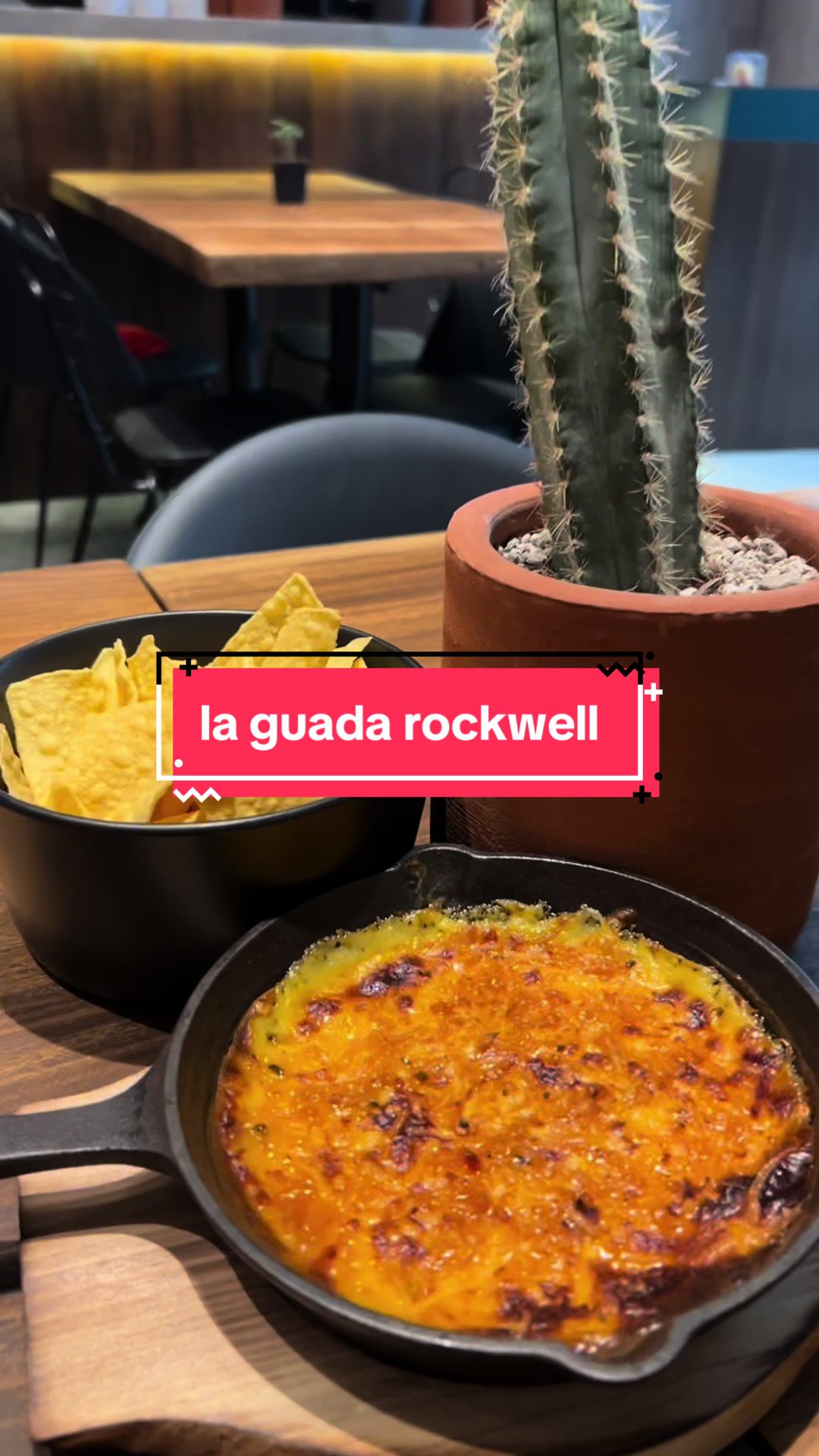 Queso skillet with nachos at La Guada Mas Rockwell